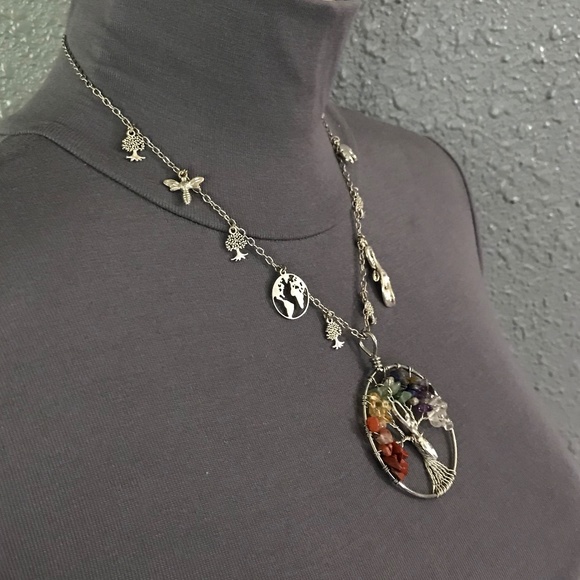 “Gaia: Mother Earth" Terra Greek Roman Goddess Handmade Mythology Necklace Trees - Picture 10 of 16